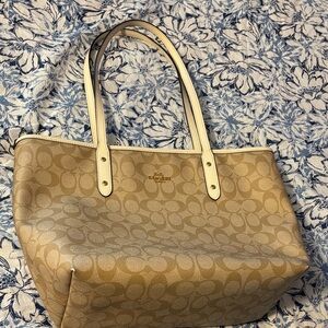 Coach Tan Signature Tote Bag